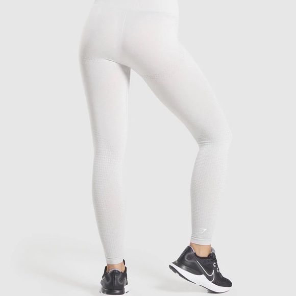 NEW Gymshark Vital Seamless Legging Light Grey Marl - Picture 4 of 6